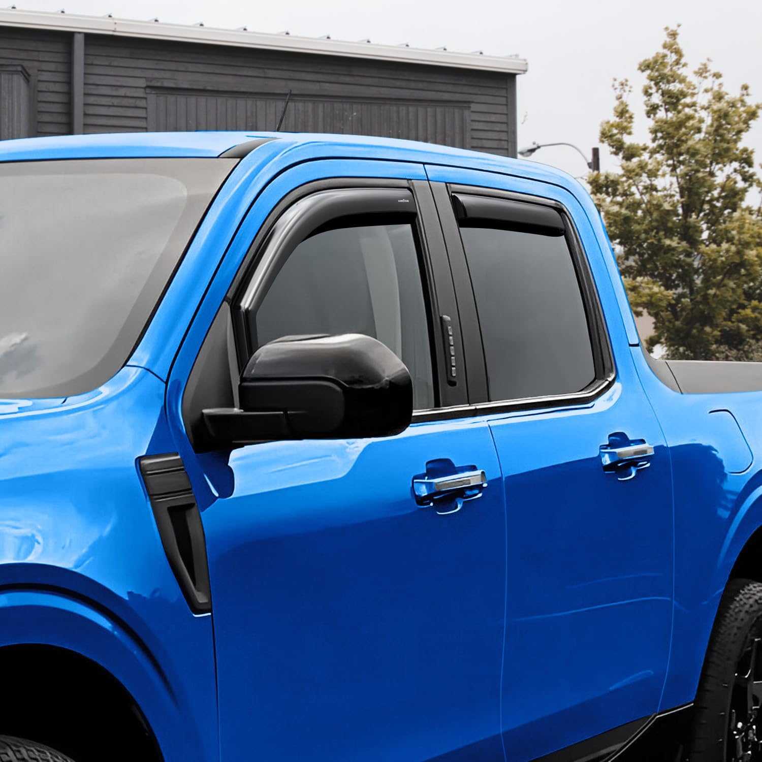 Goodyear Shatterproof in-Channel Window Deflectors for Ford Maverick 2022-2026, Rain Guards, Window Visors for Cars, Vent Deflector, Car Accessories, 4 pcs - GY007982