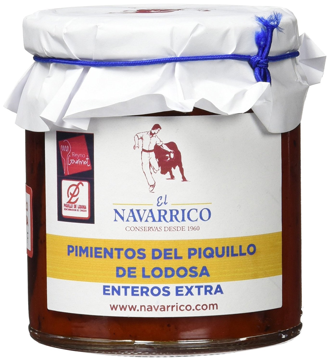 EL NAVARRICO - Pimientos del piquillo de Lodosa enteros extra 400 gr - pack de 3