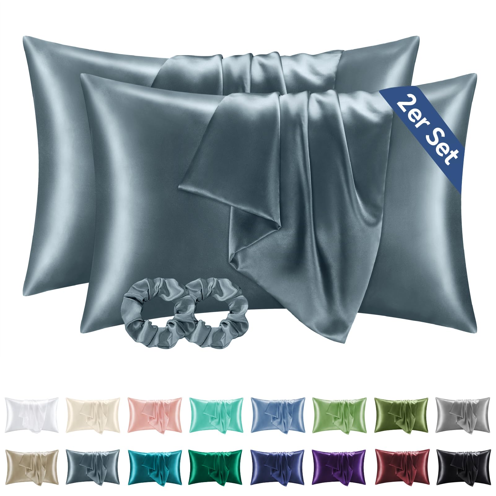 BEDELITE Satin Kissenbezug 2er Set