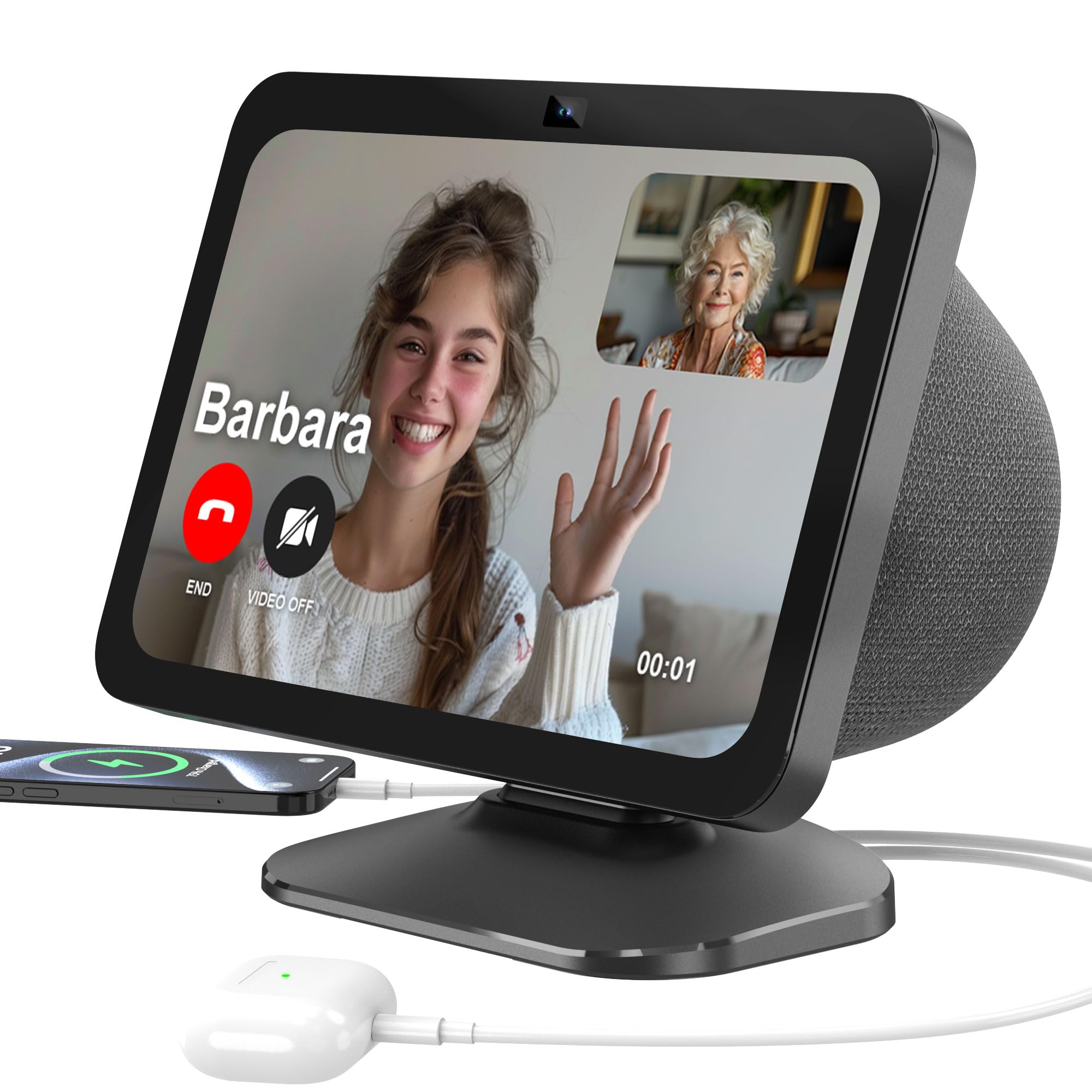 【極美品】Echo Show 8 第3世代 ＋ 角度調節給電スタンド セット Amazon | SPORTLINK Show 8 第3世代 充電スタンド - Show 8 第三世代