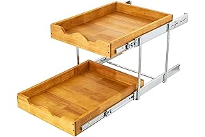 Dindon 2 Tier Pull Out Cabinet Organizer - Maximize Storage Efficiency