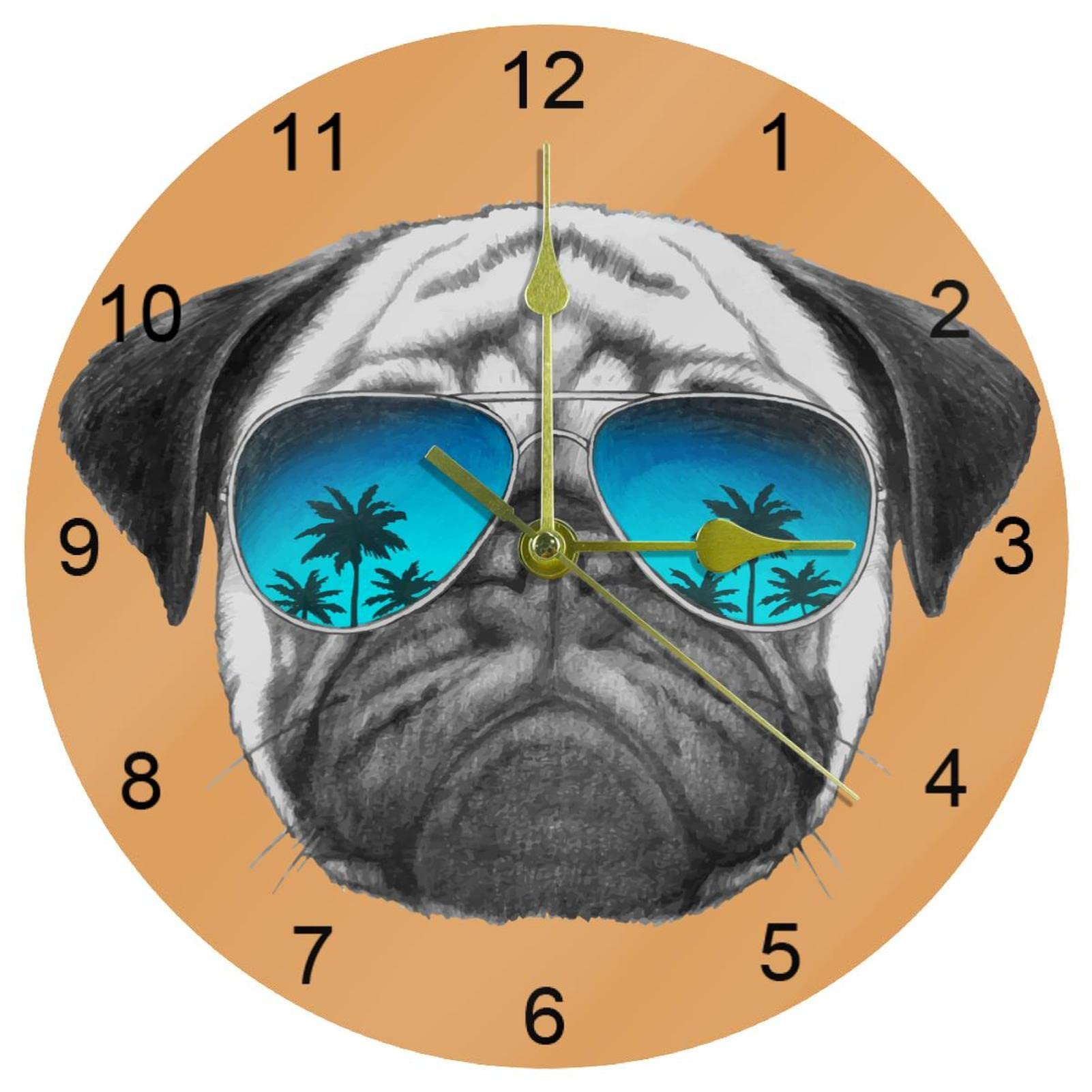 Horloge murale carlin 25,4 cm avec chiffres arabes pour salon