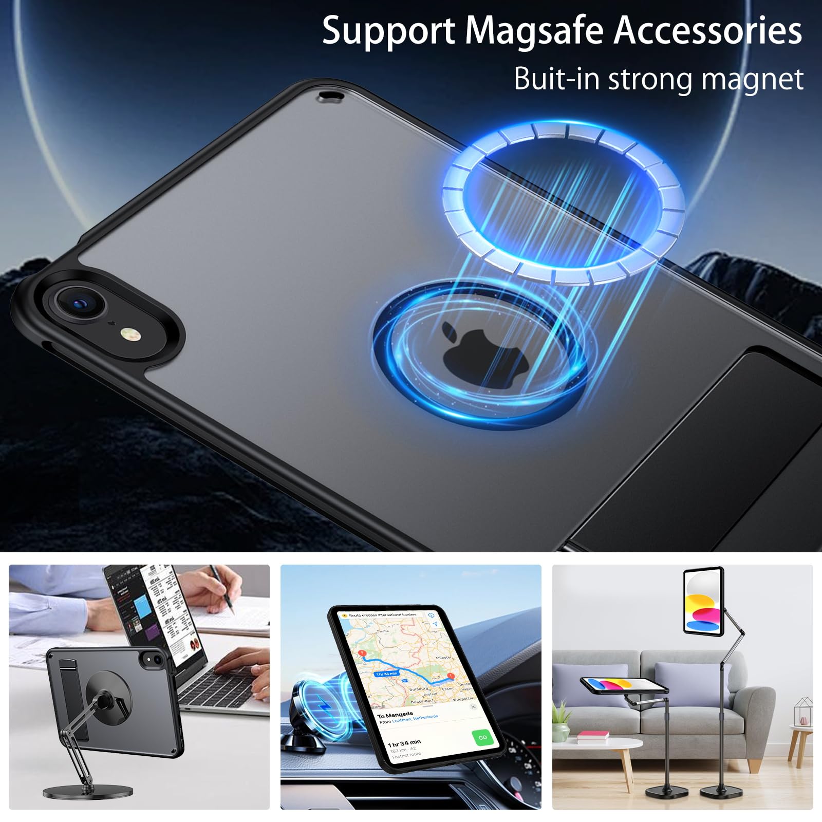 GUAGUA For IPad Mini 7 Case (A17 Pro), IPad Mini 7th/6th Gen Magnetic