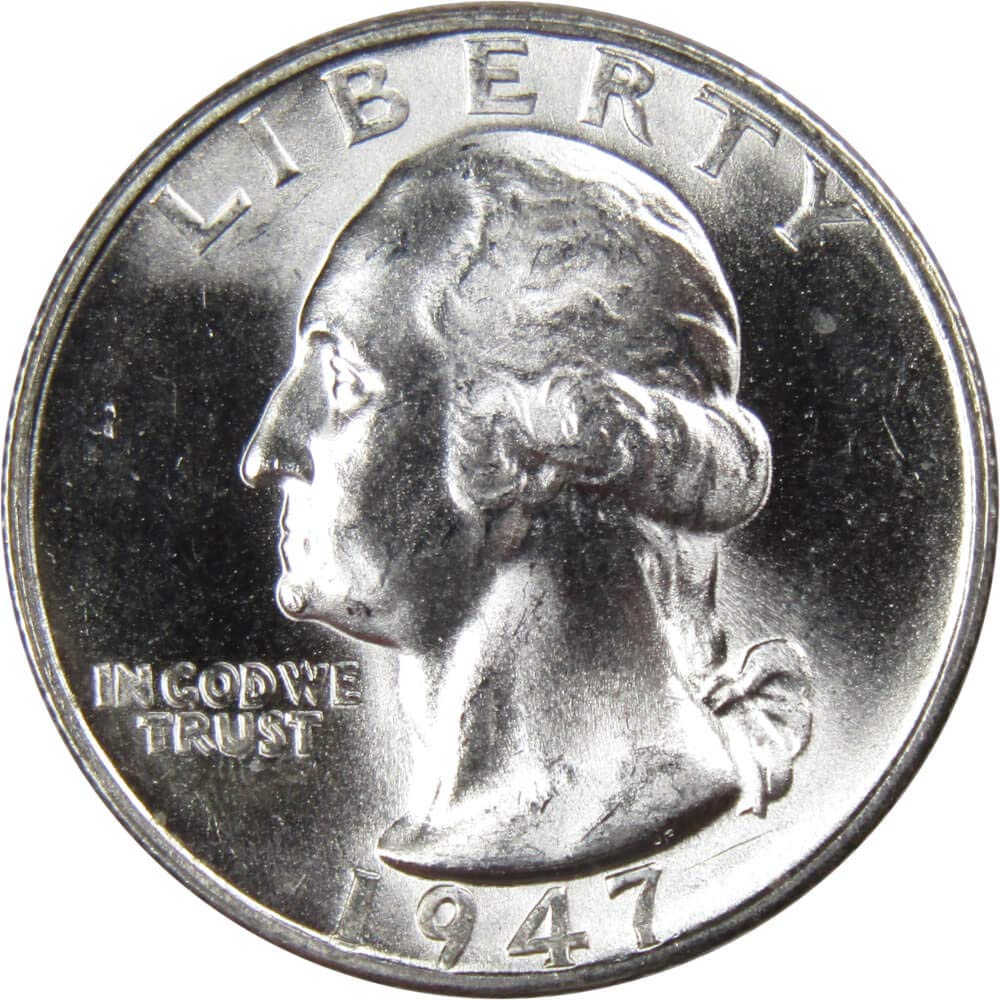 1947 S Washington Quarter BU Uncirculated Mint State 90% Silver 25c US Coin