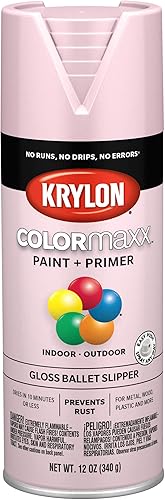 Vista 383 de Krylon - Pintura y primer en aerosol COLORmaxx K05511007, 12 onzas, rojo cereza brillante Cherry Red