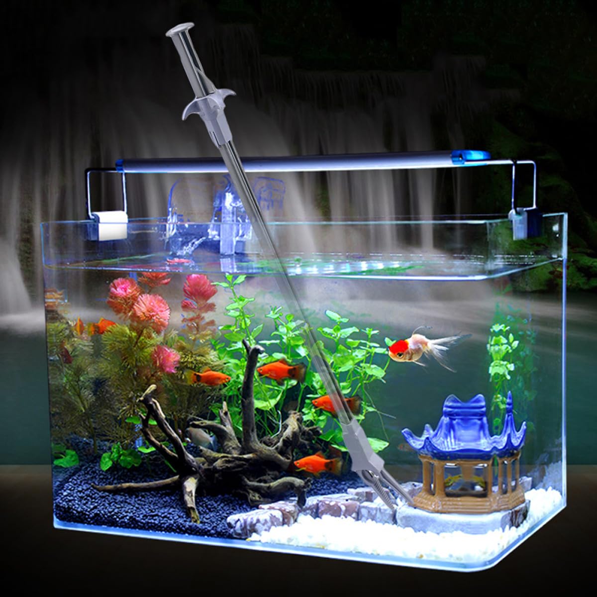 Alasum Pinzas para Plantas Acuáticas 50 Cm, Juego de 2 Unidades, Herramienta de Limpieza para Acuarios, Pinzas Largas Negras para Alimentación y Mantenimiento de Peceras — view 7