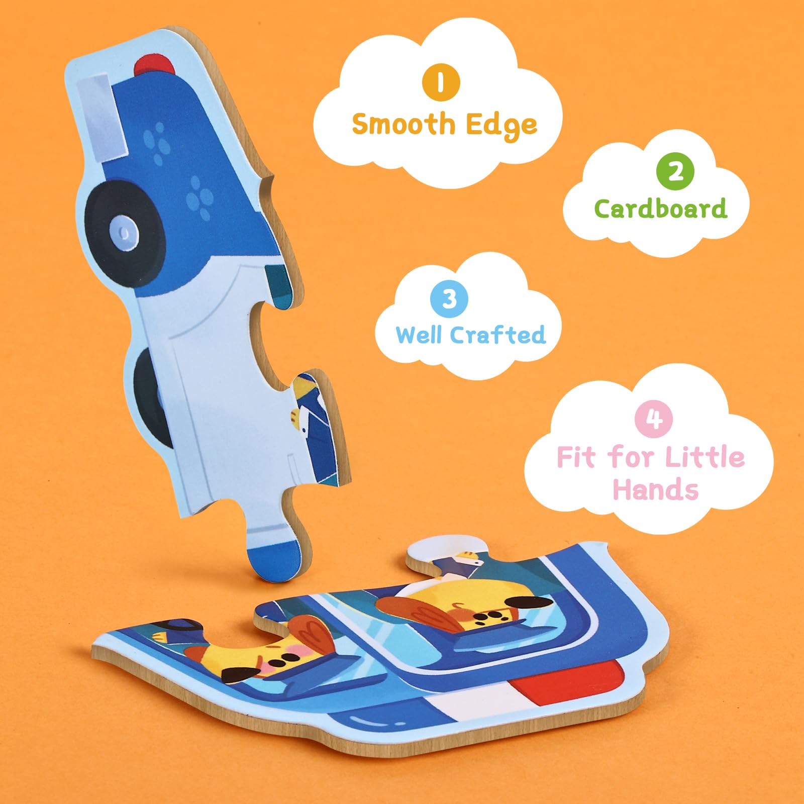 BBLIKE Bambini Montessori Puzzle Giocattoli - Puzzle per Bambini Confezione da 6 Puzzle Jigsaw Puzzle Bambino Giocattoli per 3 4 5 anni Montessori Regali educativi (Trasporto)