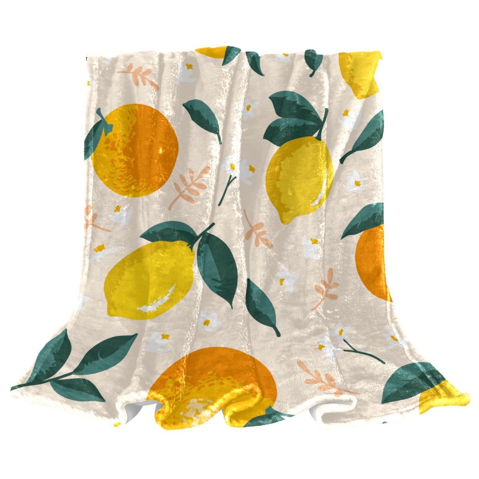 Couverture polaire citron orange pour réchauffer vos moments de complicité en famille