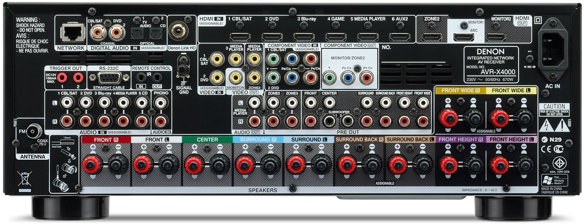 Denon AVR-X4000 Noir 200 W Ethernet, HDMI