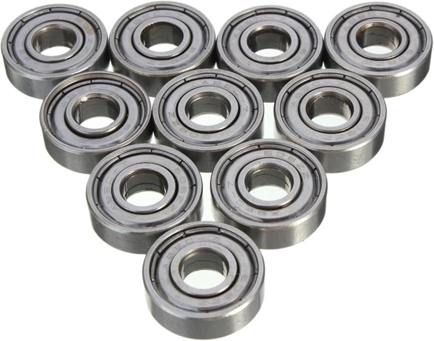 10pcs 608ZZ 8x22x7mm Miniature Radial Bearings Deep Groove Ball Bearings Skateboard Scooter Roller Wheels Bearing