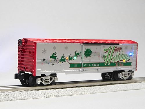 Lionell Navidad Luz Express Happy Holidays Sonidos Boxcar O Gauge Modelo Ferrocarril Tren