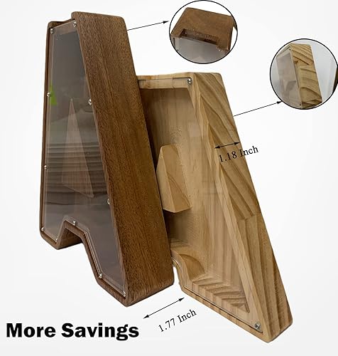 Vista 10 de Alcancía grande de madera personalizada para niños, alcancía con nombre personalizado, alcancía (nombre grabado láser) letras del alfabeto