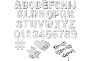Bright Creations Make Your Own Banner Kit with 5-Inch Silver Glitter Letters, Numbers, and Symbols