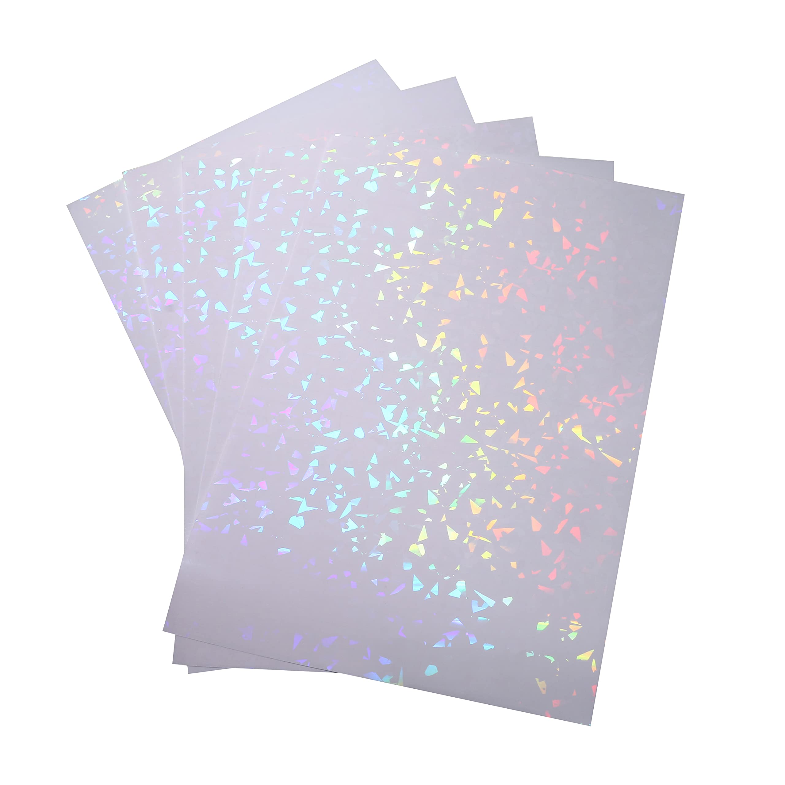Buy 20 Sheets A4 Size Broken Glass Holographic Premium Cold Laminated Film Glitter Holographic