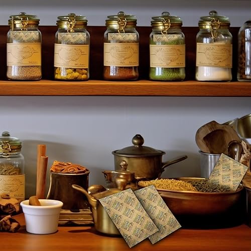 Miniatura 7 de Paquetes de control de humedad bidireccional del 75%, paquete de 5 de 2.12 oz para almacenar 1 libra, tamaño 60 paquetes de control de humedad