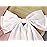 SUSULU Large Hair Bow Clips for Women Ginger Yellow Hair Bow White Hair Bow Slides for Girls Satin Hair Barrettes with Long Ribbon Tail,Wedding Birthday Women Hair Accessories Pack of 2