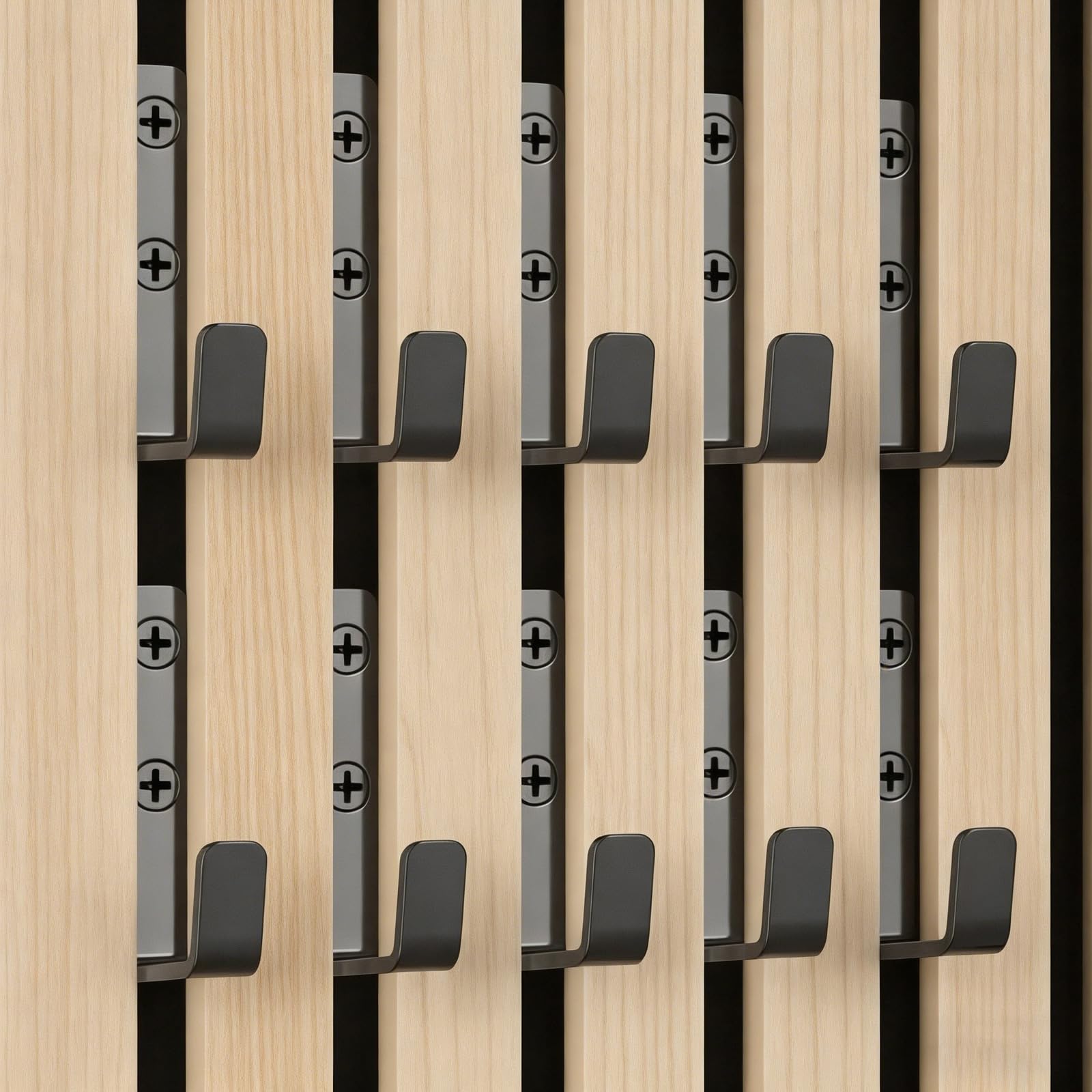 10 Soundproofing panel hooks Universal Aluminum - 10KG Strong Coat Hooks