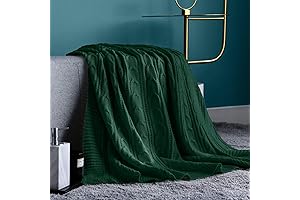 Jinchan Dark Green Throw Blanket 50"x60"