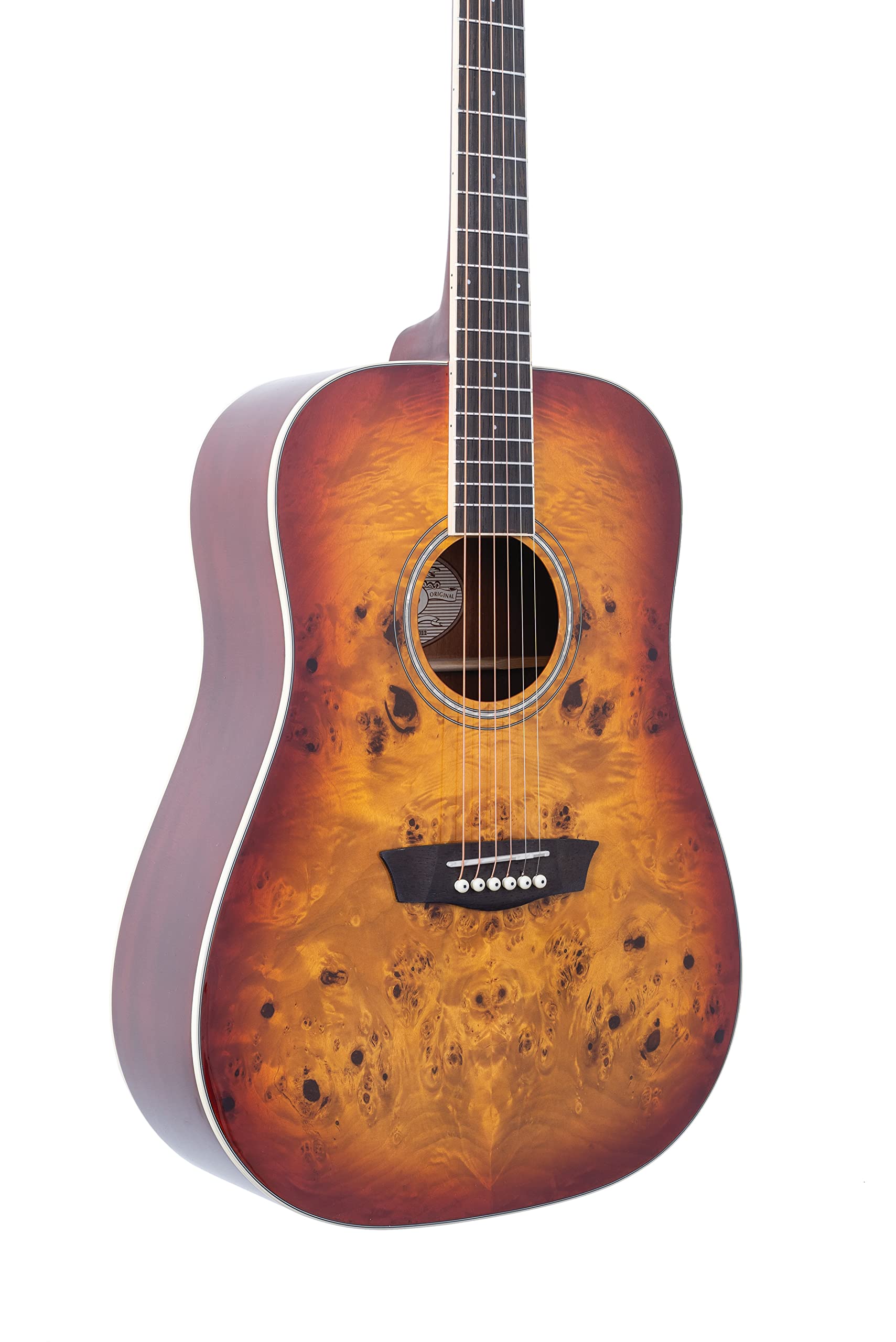 Washburn DFBDA Deep Forest Burl Amber Fade Dreadnought Acoustic