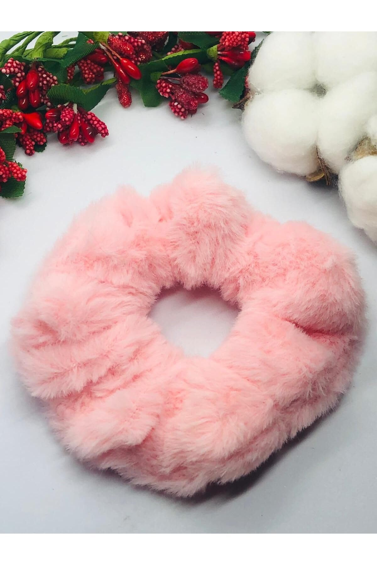 PEMBE PELUŞ LASTİK TOKA Pembe Tek Ebat