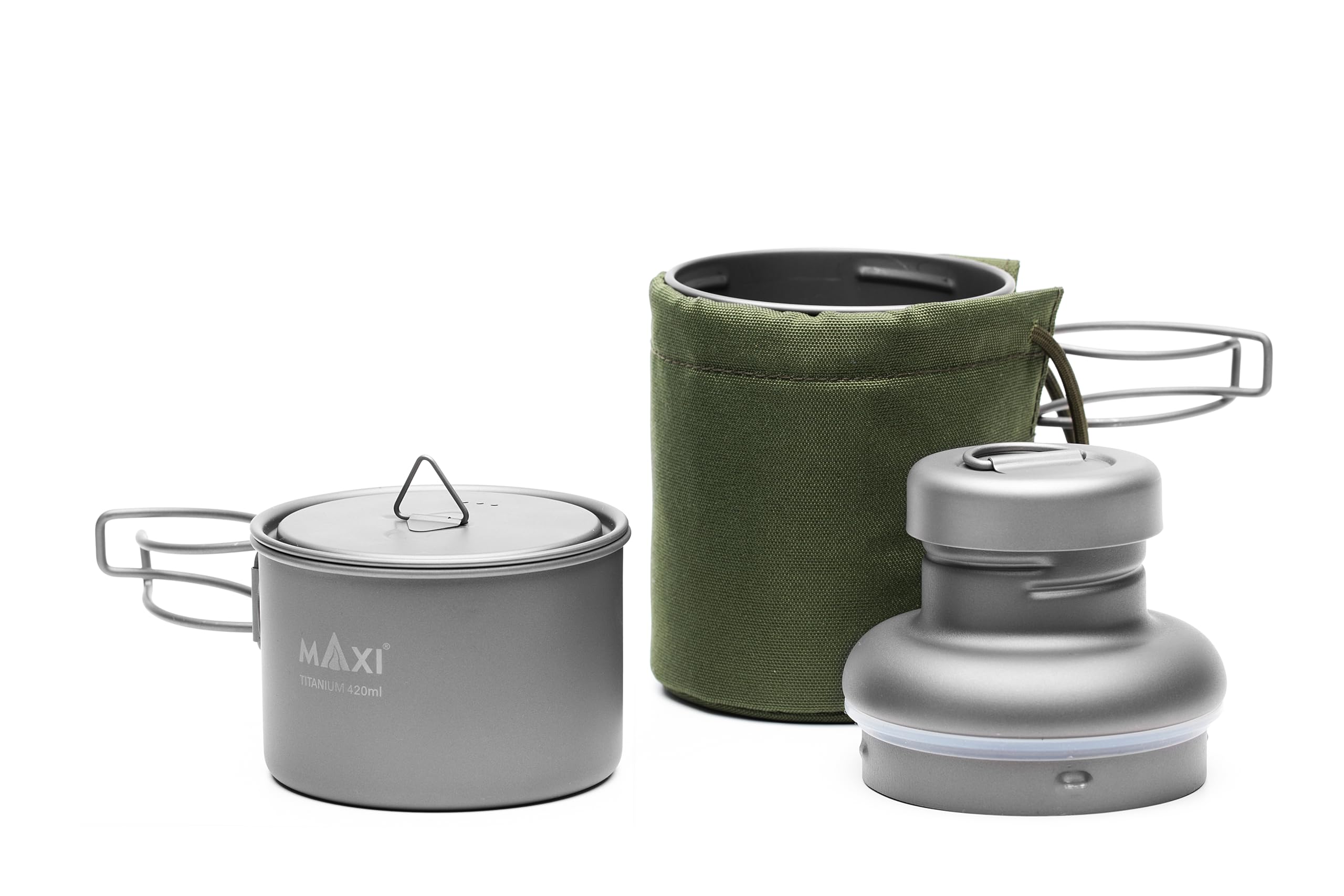 バーベキュー・調理用品 MAXI Titanium Bottle & Cup Set Amazon｜MAXI TiTank 水筒と420mlボウルのセット｜水筒・マグボトル