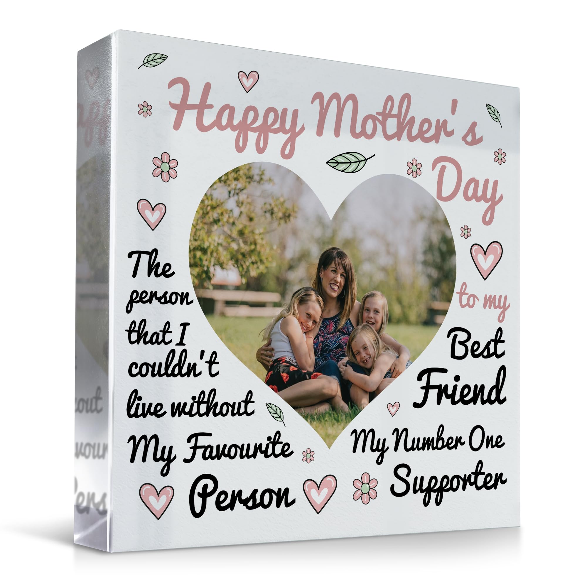 Red Ocean Mothers Day Gift, Gift For Mum, Thank You For Mum, Best Friend, Number One, From Daughter, From Son, Gifts, Photo Plaque