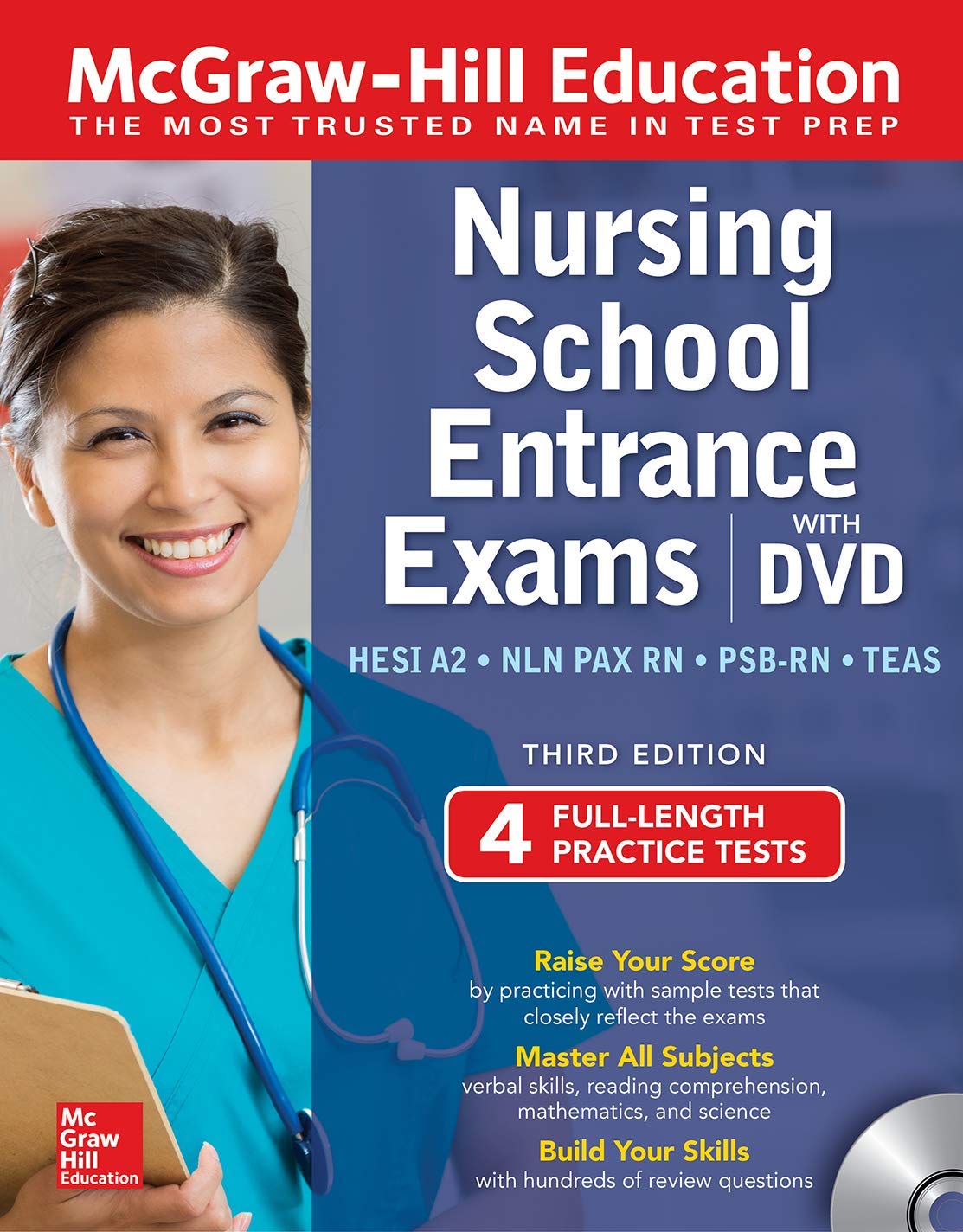 McGraw-Hill Education Nursing School Entrance Exams with DVD, Third Edition