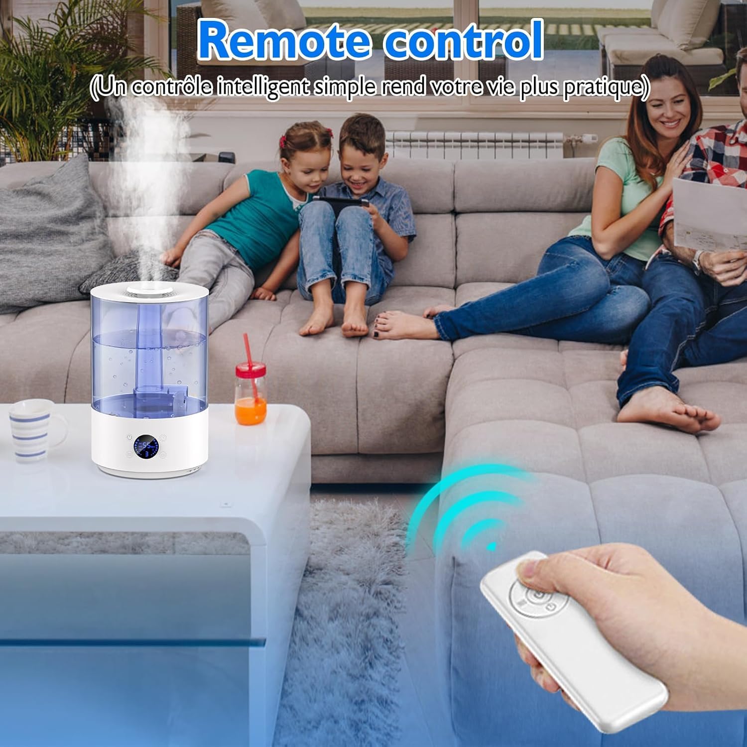 Humidificador de Aire para Bebés de 7,8 L,Llenado Superior con vapor frío,3 Modos de Pulverización,Humidificador Silencioso de 20 dB,Adecuado para Salas de Estar y Dormitorios