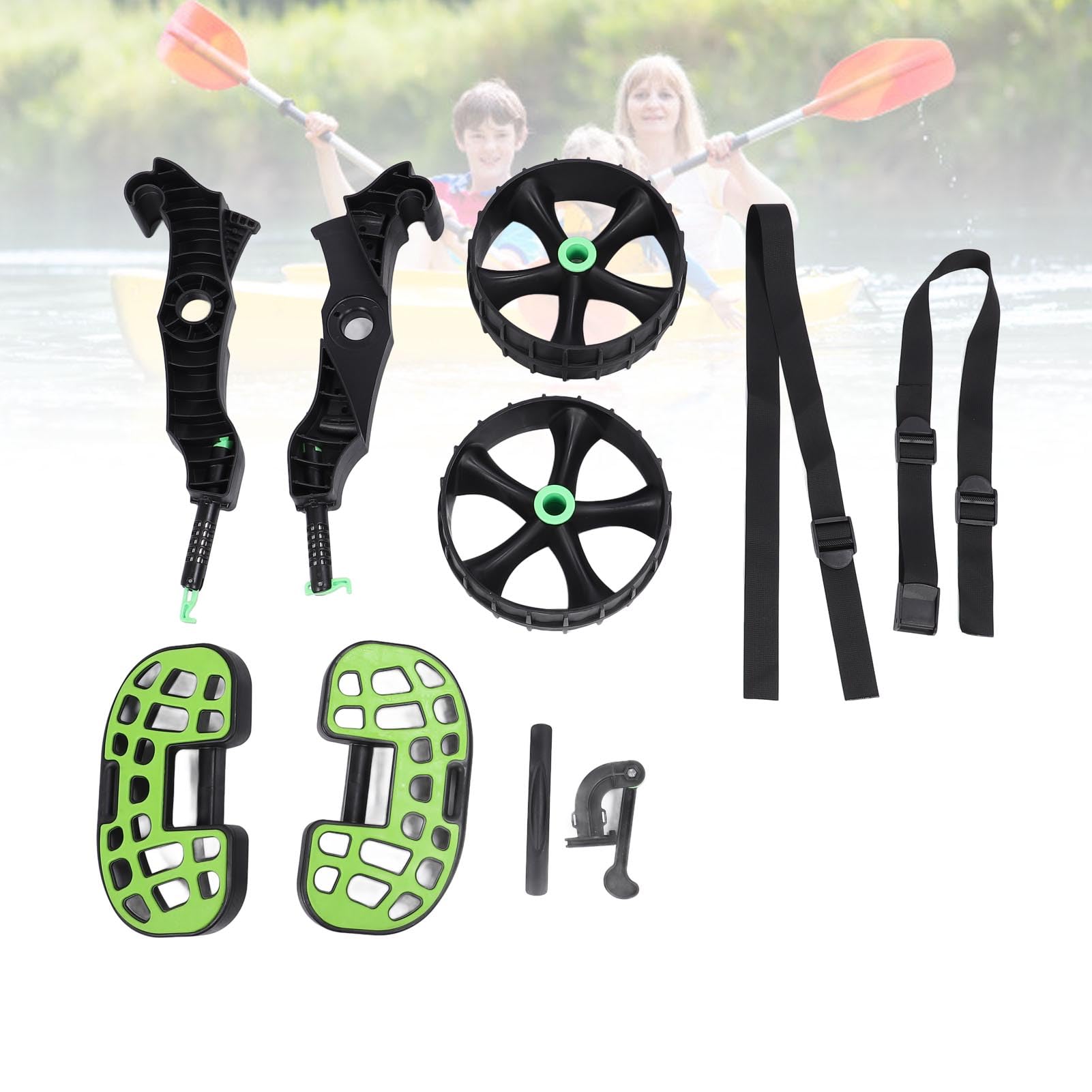 Naroote Carro para Kayak con Ruedas Antipinchazos de PA y TPE | Carretilla para Kayak con Capacidad de Carga de 500 Kg | Diseño de Fácil Transporte y Estabilidad para Usuarios de Canoas