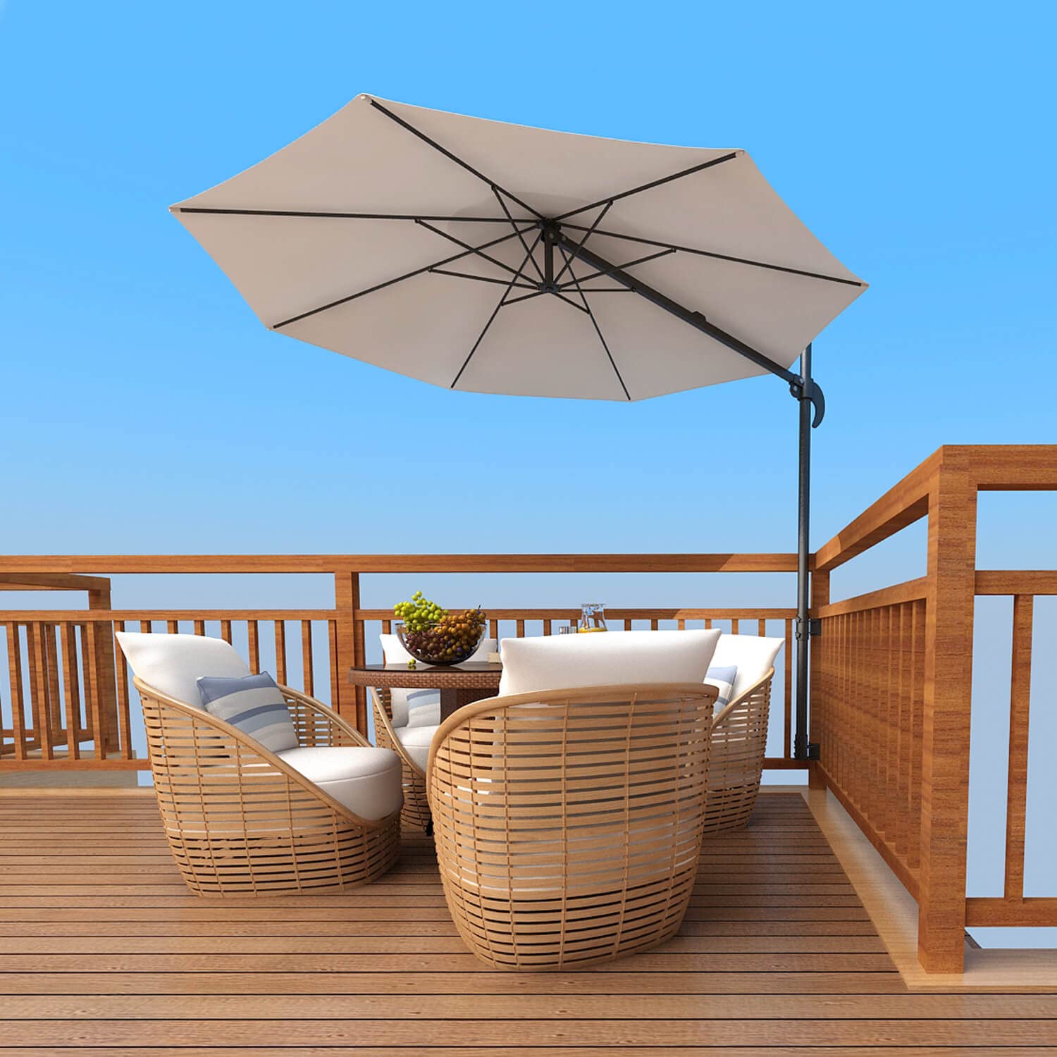corner patio umbrella stand Amazon.com: Meruzy Patio Umbrella Holder Corner Mount, Stainless Steel Outdoor  Umbrella Base Umbrella Clamp Bracket for Deck Railing, Mount to Deck,  Balcony or Courtyard (Fit Max OD 2 inch) : Patio, Lawn