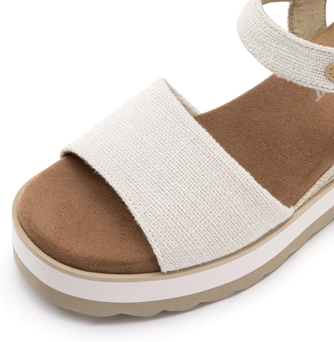 Athlefit Platform Wedge Sandals for Women Espadrille Comfortable Summer Ankle Strap Buckle Open Toe Sandals - Image 6