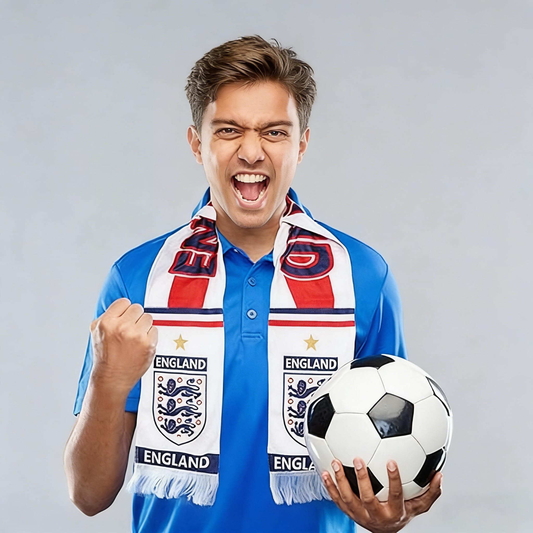 England Football Scarf, 2026 World Cup Football Scarf for Party Decoration, England Football Supporters Gear Scarf, Fans Scarf for Football Match(145 * 17CM) - 4