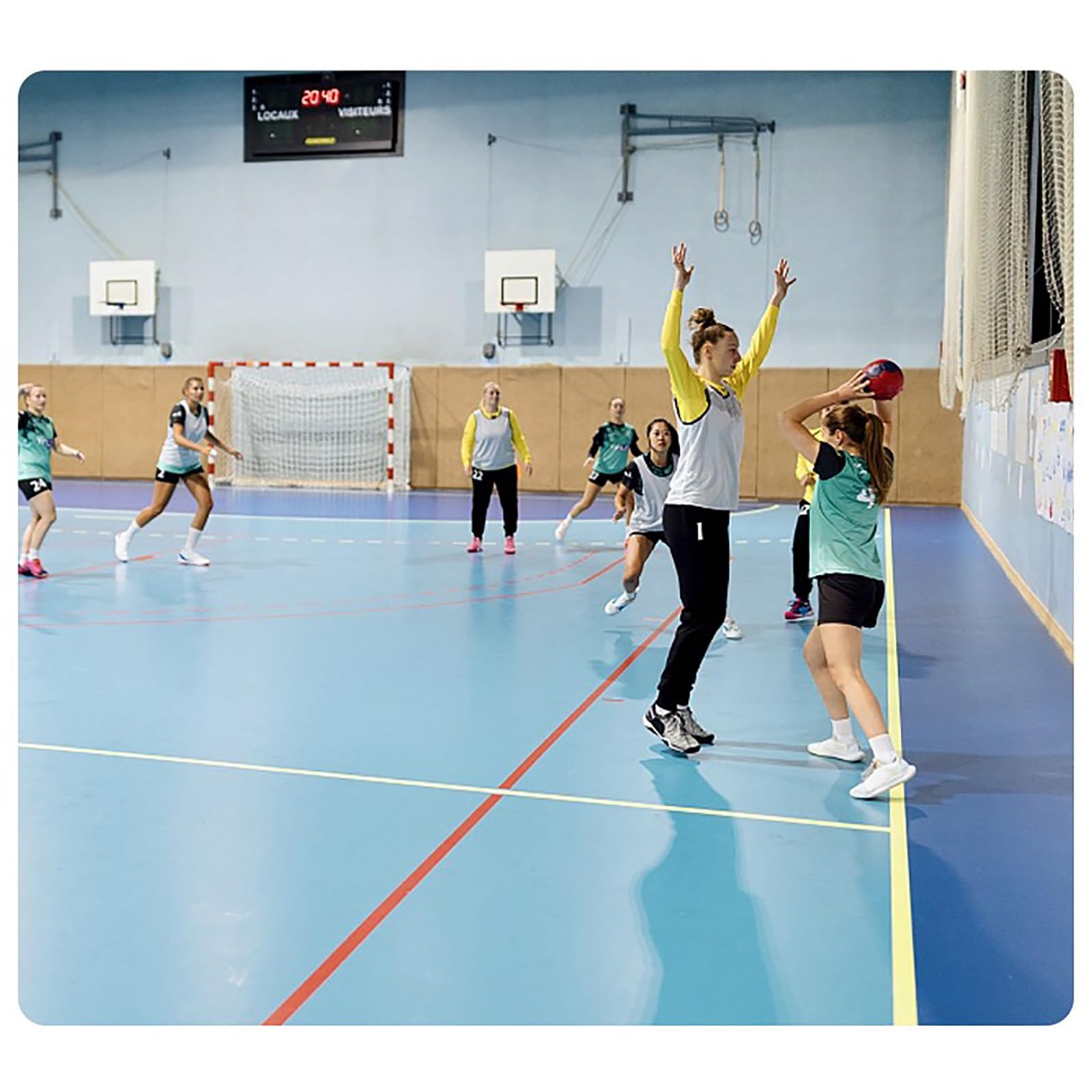 Pizarra táctica para Entrenadores, Pizarra de borrado en seco Balonmano for Entrenadores, diseño Doble Cara, for Escuela/Club/competición