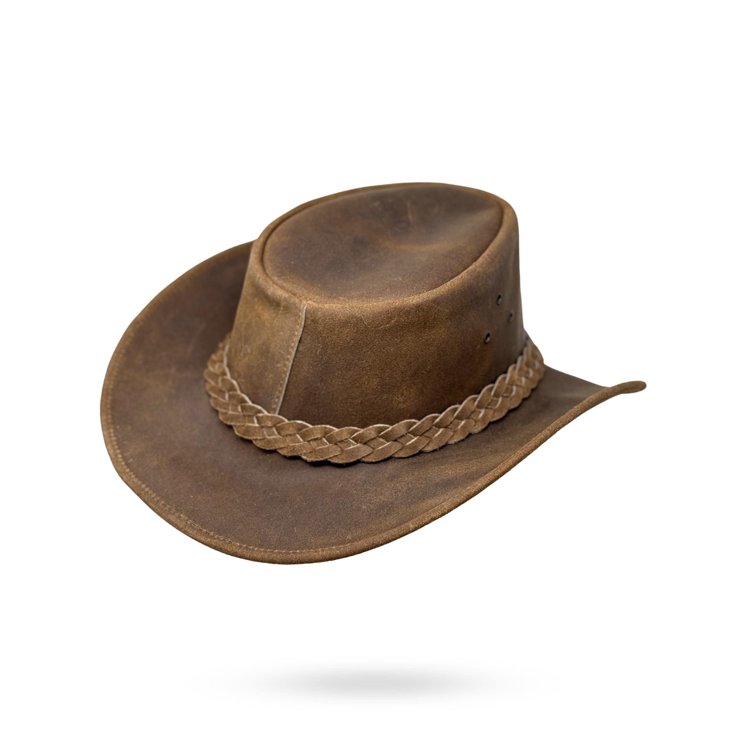 Lederhut Western Cowboy – Outdoor Hut Reiten, Wandern & Abenteuer Crazy Trail