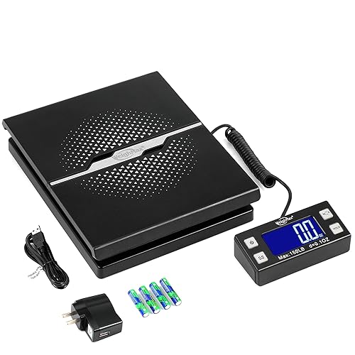 Miniatura 2 de Weighmax W-8809 - Escala de envío digital y postal de 150 libras x 01 onzas con pantalla extendida negro baterías y adaptador de CA incluido