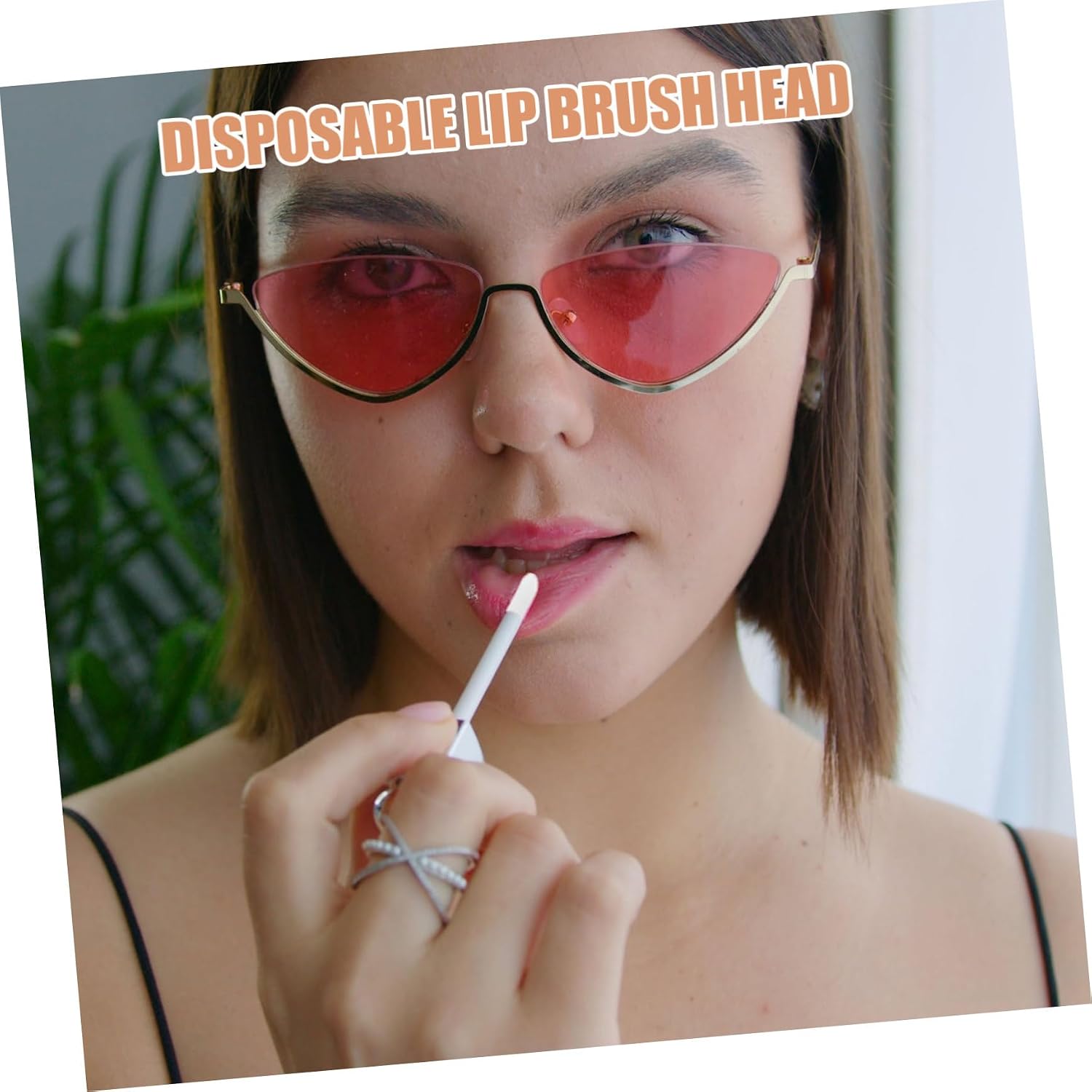 Lip Brush Replacement Heads 300 Pcs Quality Material Skin-friendly Lightweight Portable Perfect for Women Girls
