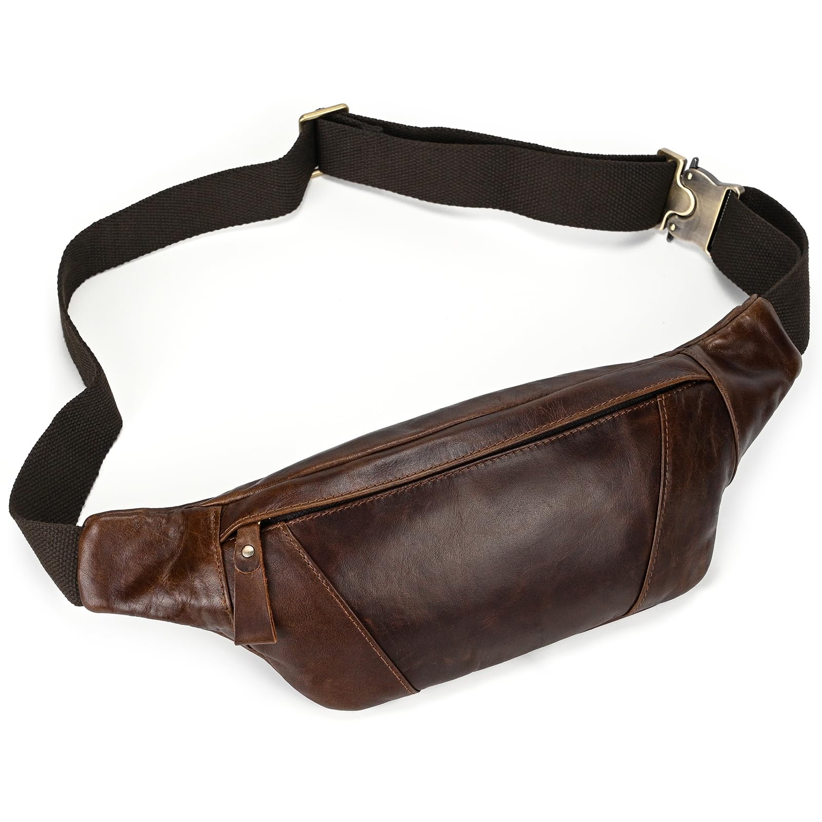 LUUFAN Fanny - Riñonera de Piel para Hombre, para Correr, Hip Bum, Paquete Fino, para Exteriores, Compras y Viajes