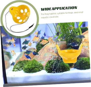 GANAZONO Terrarium Habitat Platform for Aquatic Animals Stylish Frog and Toad Resting Area Decorative Reptile and Amphibian Shelter for Water Creatures and Tank Decor