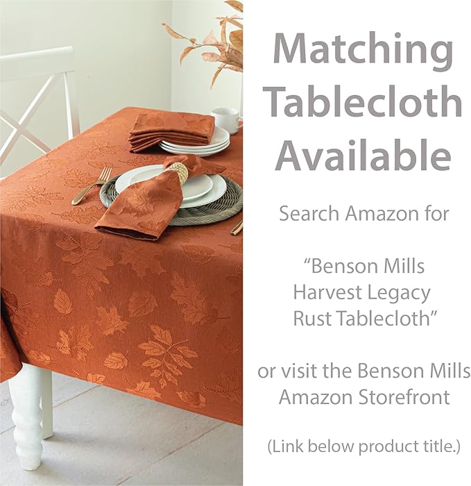Servilletas de Tela Benson Mills Harvest Legacy Damask, 4 Piezas miniatura 4