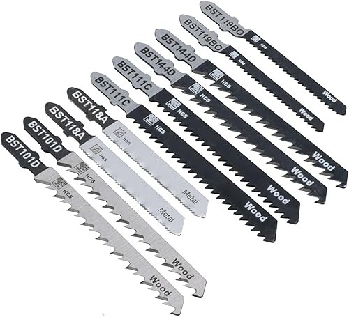 Miniatura 2 de 100pc T Shank Fitting Jigsaw Cutting Blades Set For Plastic Wood Metal HCS Blade