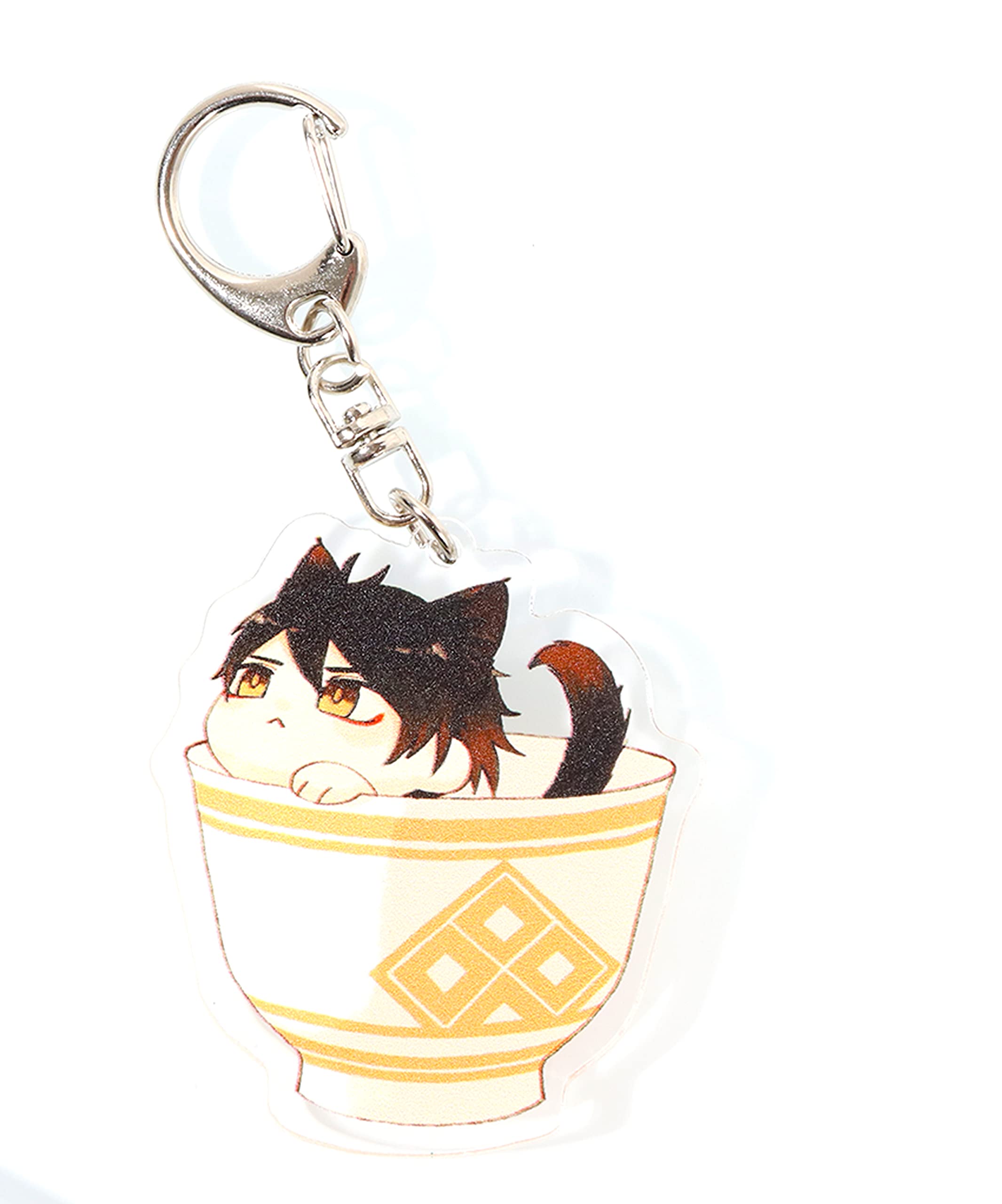 HMPAIMON Genshin Impact Unique Acrylic Keychain, Cute Genshin Keychain (Cup of Zhongli) - Cup of Zhongli