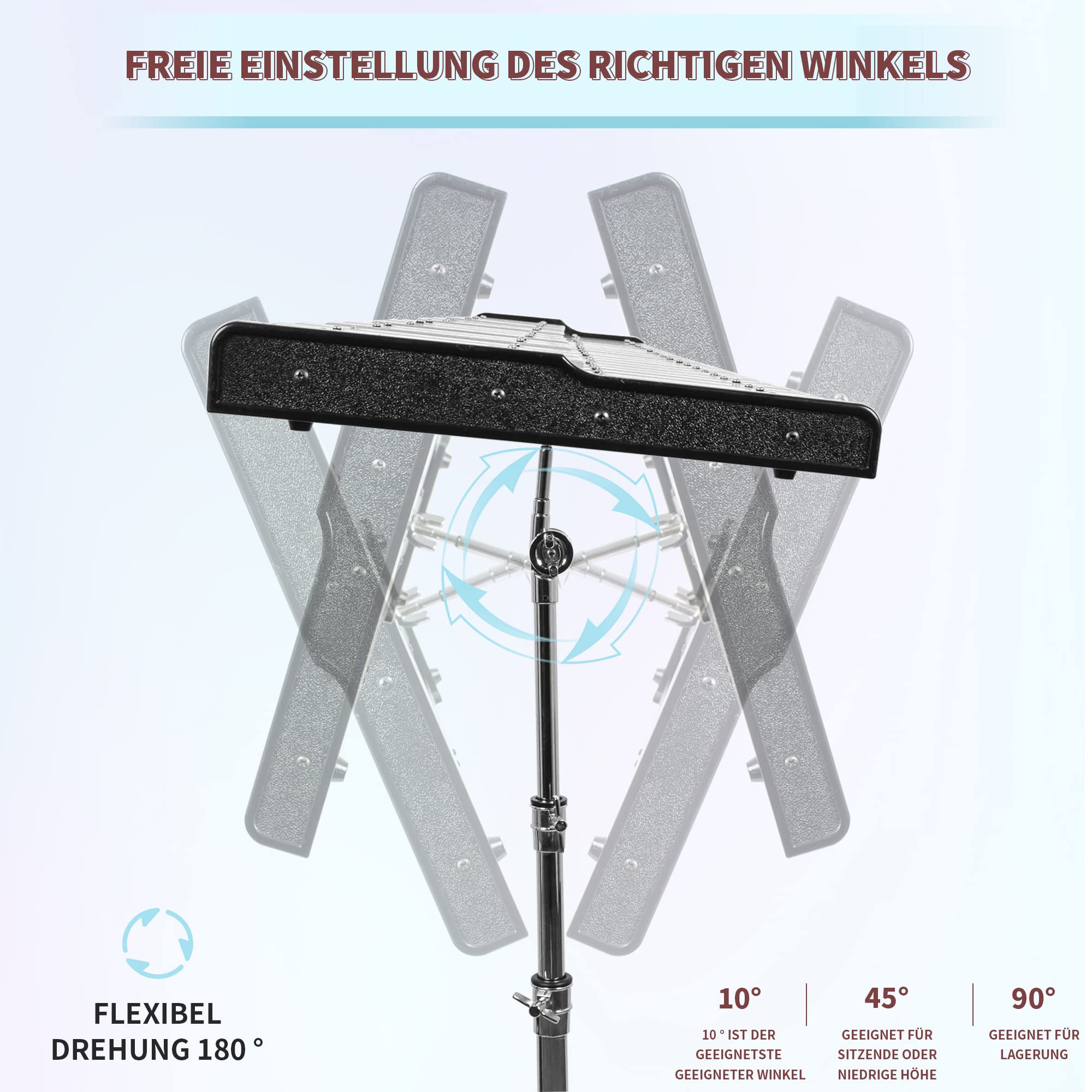 OUUTMEE xilofono 32 note Kit xilofono glockenspiel percussion con supporto regolabile in altezza, bacchette per batteria