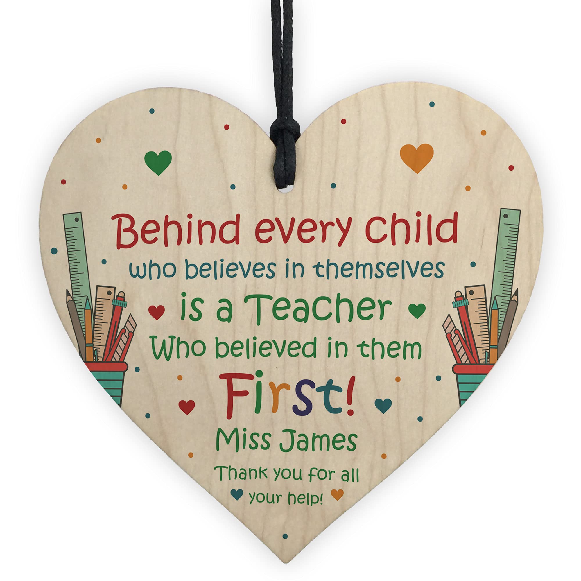 Teacher Gifts Wood Plaque Thank You Gift Leaving School Nursery Gift Personalised