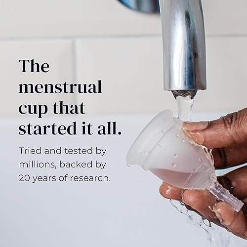 Miniatura 7 de Mooncup Taza menstrual de silicona original, reutilizable, ultra suave y fácil de insertar, ideal para flujos pesados, tamaño B, edad 30 o menos