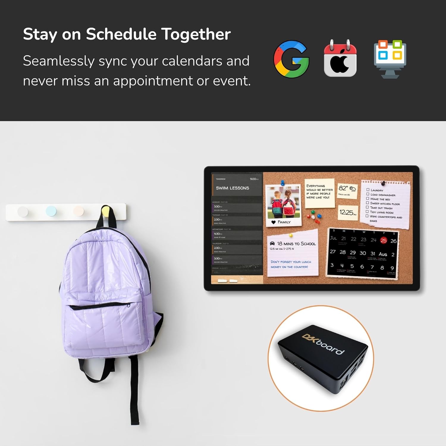 DAKboard CPU v5 - DIY Smart Home Display, Shared Family Calendar & Organizer with Todos & Digital Photo Frame