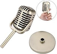 Vista 9 de Facmogu Modelo de accesorios de micrófono retro, micrófono de plástico falso antiguo de 1930 a 1940, accesorios de micrófono retro vintage