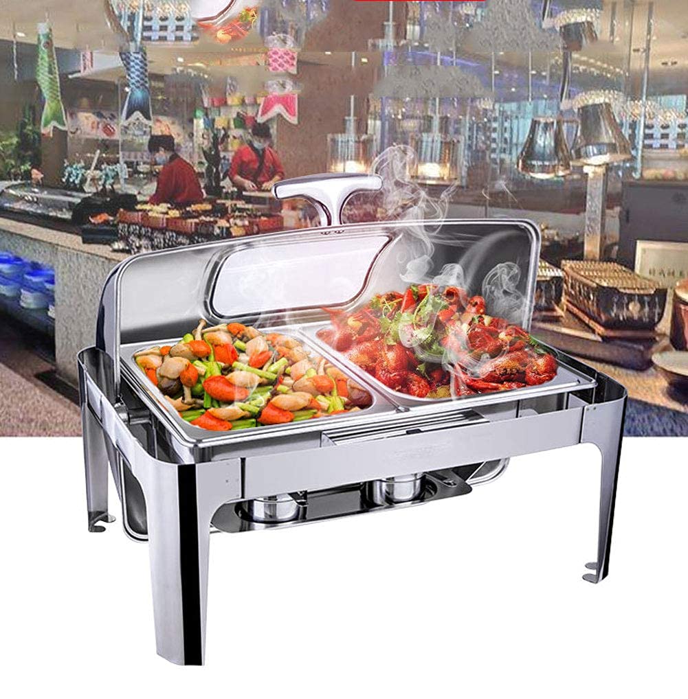 Scaldavivande per Feste E Buffet, Adatti per Mense, Hotel, Ristoranti Gourmet, Feste, per Mantenere Il Cibo Caldo, Riscaldamento Ad Alcol, capacità, B 9L