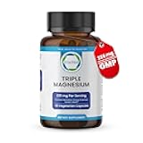 Triple Magnesium Supplement, 235mg, Dimagnesium Malate, Citrate, Lysinate Chelate, 60 Capsules, Supports Sleep, Muscle Relaxation, Bone & Heart Health, Energy & Nerve Function, USA Made