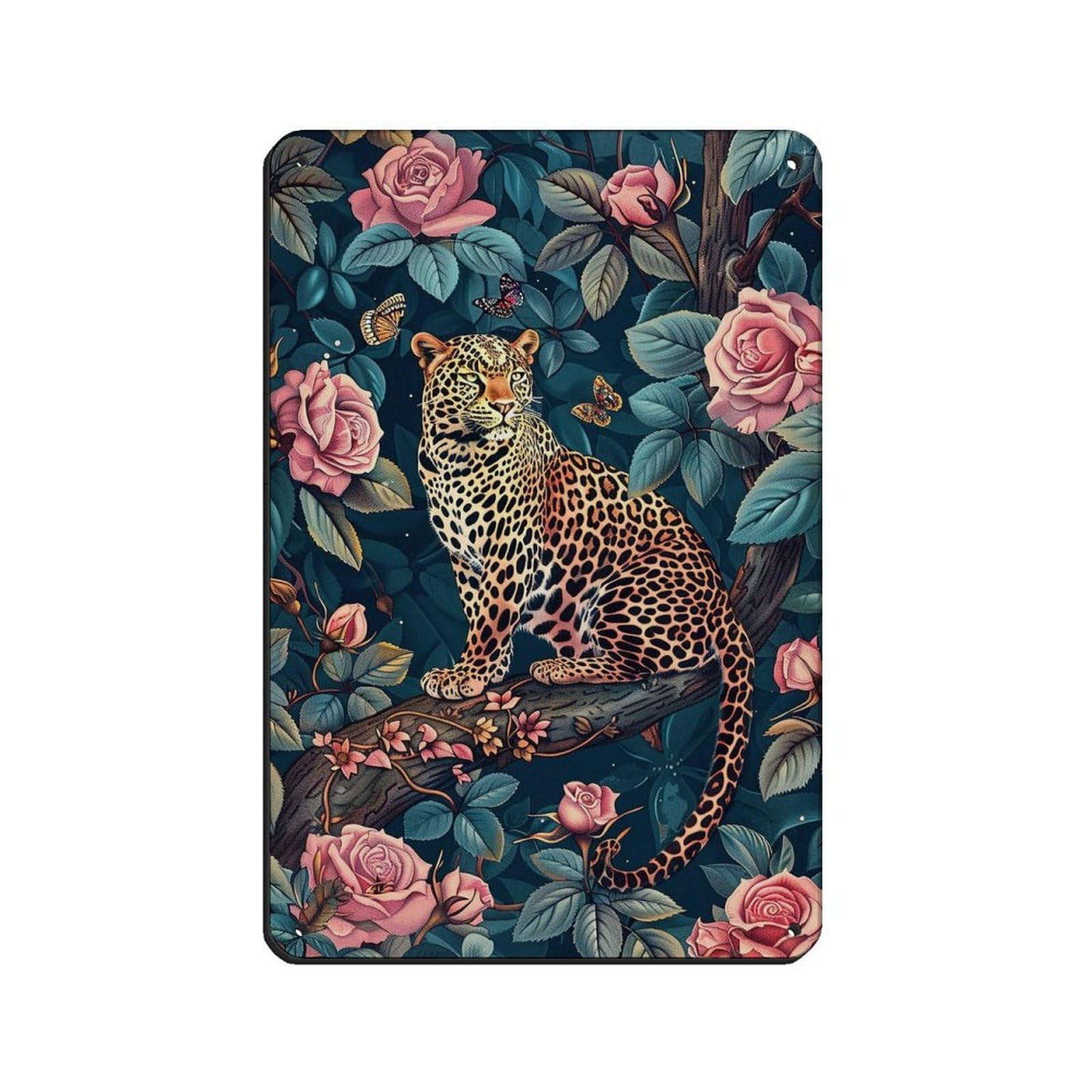 Poster for Matisse's Leopard in A Tree Retro Poster Metal Tin Sign Chic Art Retro Iron Painting Bar People Cave Cafe Family Garage Poster Wall Decoration 8x12inch(20x30cm)