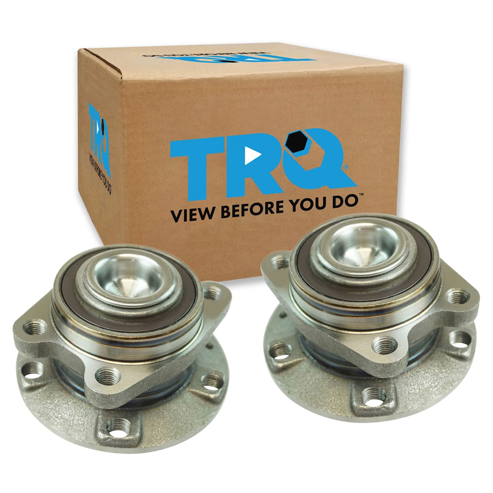 TRQ 2 Piece Rear Wheel Bearing &amp; Hub Assembly Set